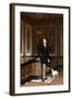 Conte De La Rouchefoucauld Duc De Doudeauville with His Terrier, C.1870S-Jean Leon Gerome-Framed Giclee Print