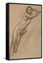 Conte Drawing of Nude Woman-null-Framed Stretched Canvas