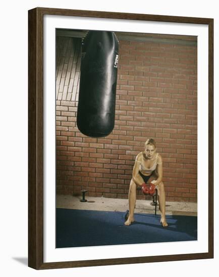 Contemplating the Bag-null-Framed Premium Photographic Print