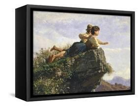 Contemplation, 1872-Filippo Palizzi-Framed Stretched Canvas