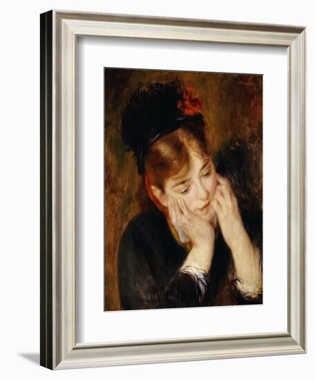 Contemplation, 1877-Pierre-Auguste Renoir-Framed Giclee Print