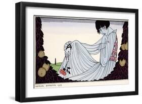 Contemplation ? 1919-Georges Barbier-Framed Giclee Print