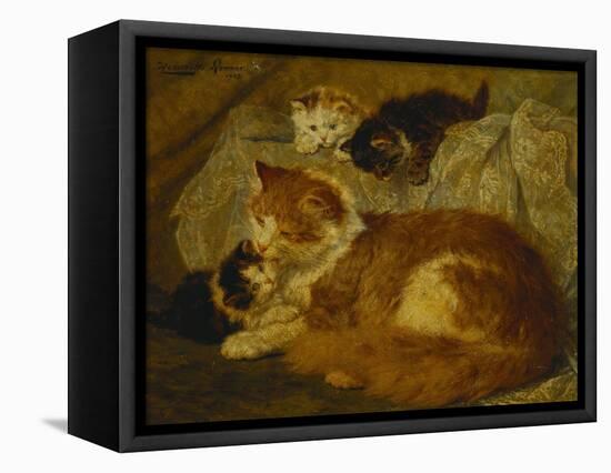 Contemplation Time-Henriette Ronner-Knip-Framed Stretched Canvas