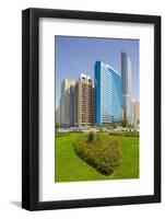 Contemporary Architecture Along the Corniche, Abu Dhabi, United Arab Emirates, Middle East-Frank Fell-Framed Photographic Print