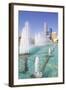 Contemporary Architecture and Al Markaziyah Gardens and Fountain-Frank Fell-Framed Photographic Print