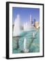 Contemporary Architecture and Al Markaziyah Gardens and Fountain-Frank Fell-Framed Photographic Print