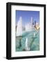 Contemporary Architecture and Al Markaziyah Gardens and Fountain-Frank Fell-Framed Photographic Print