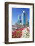 Contemporary Architecture and Taxi on Rashid Bin Saeed Al Maktoum Street-Frank Fell-Framed Photographic Print