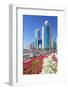 Contemporary Architecture and Taxi on Rashid Bin Saeed Al Maktoum Street-Frank Fell-Framed Photographic Print