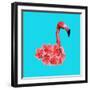 Contemporary Art Collage, Flamingos Lover-null-Framed Photographic Print