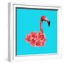 Contemporary Art Collage, Flamingos Lover-null-Framed Photographic Print