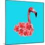 Contemporary Art Collage, Flamingos Lover-null-Mounted Photographic Print