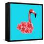 Contemporary Art Collage, Flamingos Lover-null-Framed Stretched Canvas