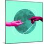 Contemporary Art Collage, Modern Design. Aesthetic of Hands. Trendy Pastel and Neon Colors. Copyspa-master1305-Mounted Photographic Print