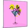 Contemporary Art Collage, Modern Design. Party Mood. Tropical Palm Tree in Giant Martini Cocktail G-master1305-Mounted Photographic Print