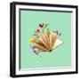 Contemporary Art Collage, Modern Design. Summertime Mood-master1305-Framed Photographic Print