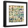 Contemporary Collage Newspaper-null-Framed Art Print