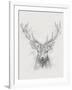 Contemporary Elk Sketch I-null-Framed Art Print