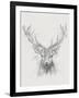 Contemporary Elk Sketch I-null-Framed Art Print