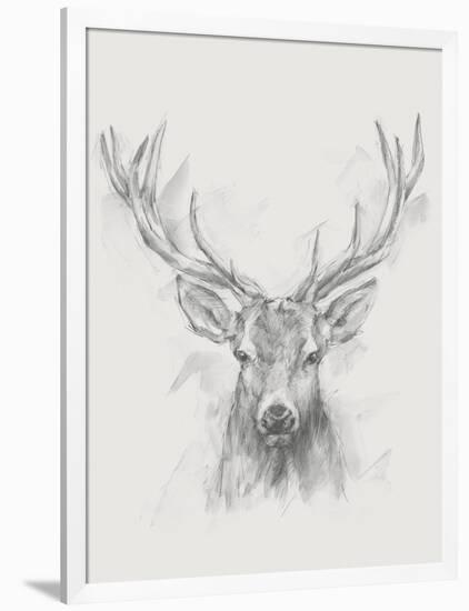 Contemporary Elk Sketch I-null-Framed Art Print