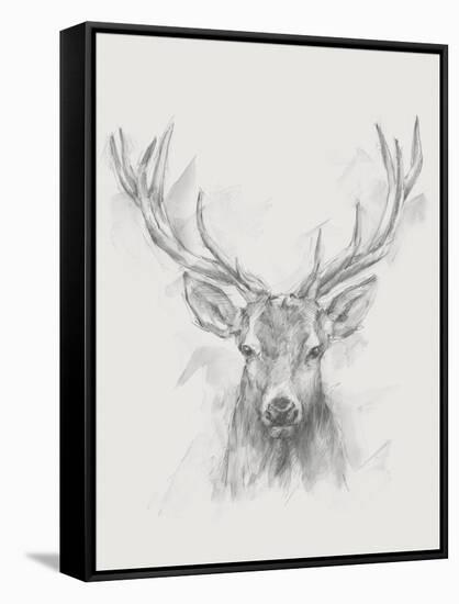 Contemporary Elk Sketch I-null-Framed Stretched Canvas