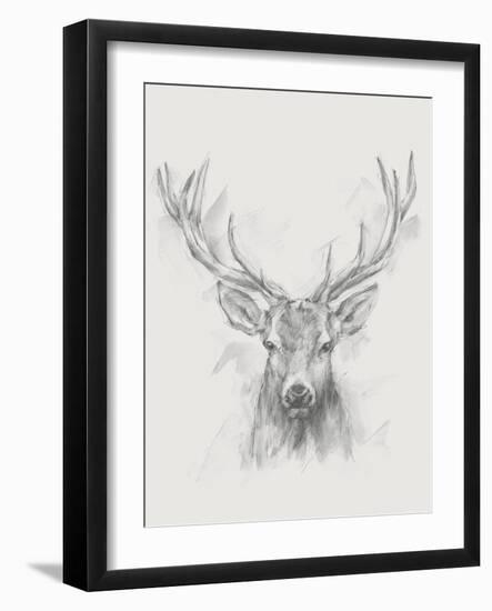 Contemporary Elk Sketch I-null-Framed Art Print