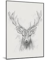 Contemporary Elk Sketch I-null-Mounted Art Print