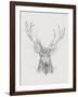 Contemporary Elk Sketch II-null-Framed Art Print