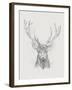 Contemporary Elk Sketch II-null-Framed Art Print