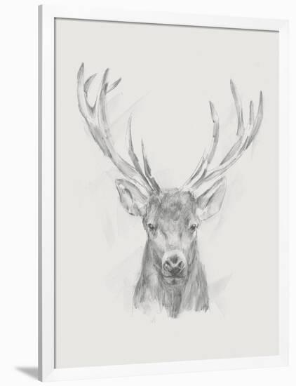 Contemporary Elk Sketch II-null-Framed Art Print