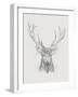 Contemporary Elk Sketch II-null-Framed Art Print