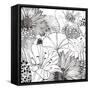 Contemporary Garden I Black and White-Michael Mullan-Framed Stretched Canvas