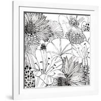 Contemporary Garden I Black and White-Michael Mullan-Framed Art Print