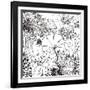 Contemporary Garden I Black and White-Michael Mullan-Framed Art Print