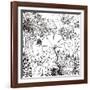 Contemporary Garden I Black and White-Michael Mullan-Framed Art Print