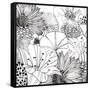 Contemporary Garden I Black and White-Michael Mullan-Framed Stretched Canvas