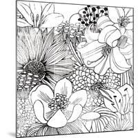 Contemporary Garden II Black and White-Michael Mullan-Mounted Art Print