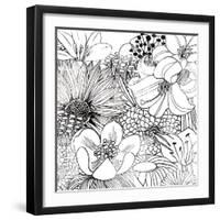 Contemporary Garden II Black and White-Michael Mullan-Framed Art Print