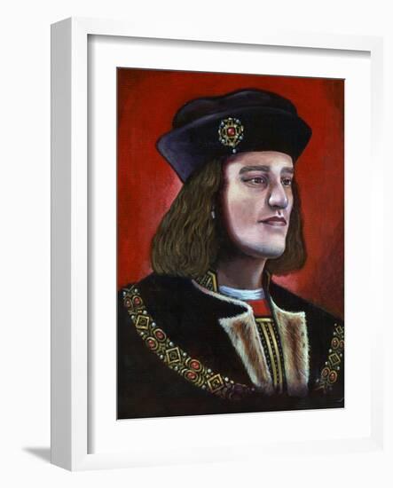 Contemporary Painting of King Richard III (1452-148), 2013-Karen Humpage-Framed Giclee Print