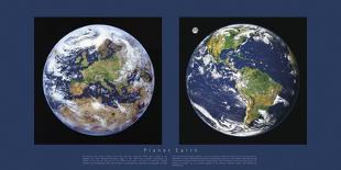 Earth From Space-Contemporary Photography-Framed Stretched Canvas