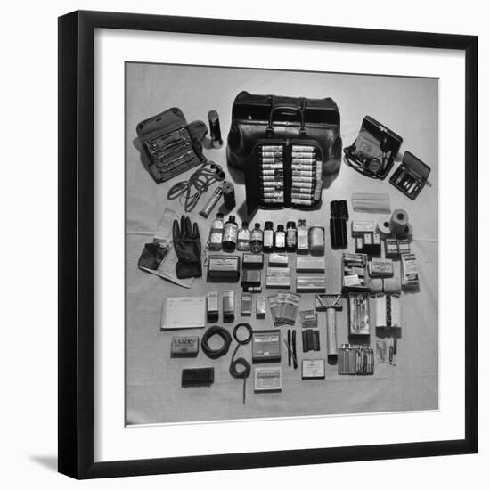 Content's of Country Dr. Ernest Ceriani's Medical Bag-W. Eugene Smith-Framed Photographic Print