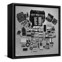 Content's of Country Dr. Ernest Ceriani's Medical Bag-W. Eugene Smith-Framed Stretched Canvas