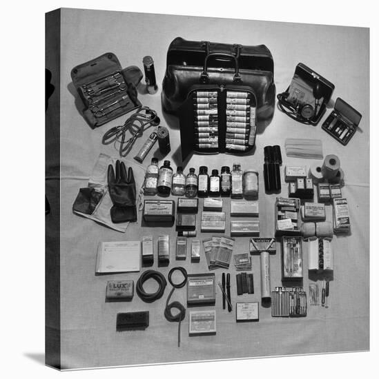 Content's of Country Dr. Ernest Ceriani's Medical Bag-W. Eugene Smith-Stretched Canvas