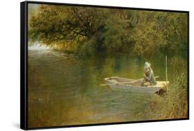 Contentment, a Corner of a Norfolk Broad-George Parsons Norman-Framed Stretched Canvas