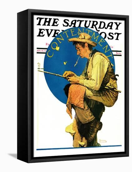 "Contentment" Saturday Evening Post Cover, August 28,1926-Norman Rockwell-Framed Stretched Canvas