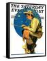 "Contentment" Saturday Evening Post Cover, August 28,1926-Norman Rockwell-Framed Stretched Canvas