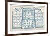Contents Page, Based around an Open China Cabinet with Blue and White Tiles on Either Side-null-Framed Premium Giclee Print