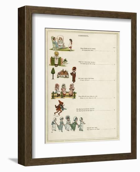 Contents Page, under the Window-Kate Greenaway-Framed Art Print