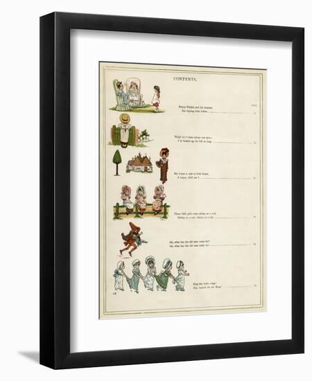 Contents Page, under the Window-Kate Greenaway-Framed Art Print