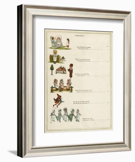 Contents Page, under the Window-Kate Greenaway-Framed Art Print